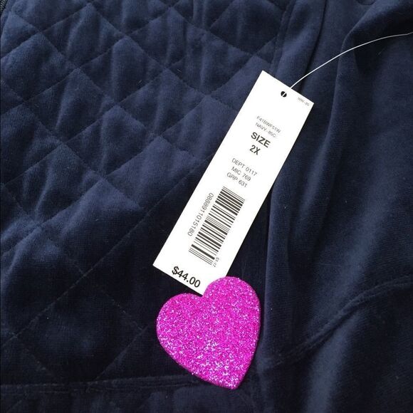 LIGHTWEIGHT Velour Quilted Jacket  NEW - Picture 2 of 5